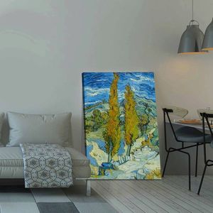 Tablou decorativ, 70100VANGOGH057, Canvas , Lemn, Multicolor imagine