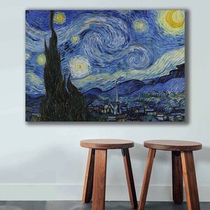 Tablou decorativ, 70100VANGOGH074, Canvas , Lemn, Multicolor imagine