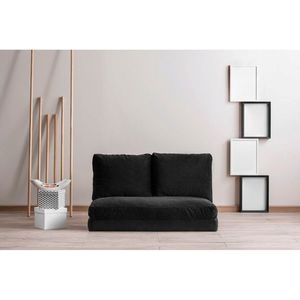 Canapea extensibilă cu 2 locuri, Futon, 859FTN1265, Metal , Negru imagine