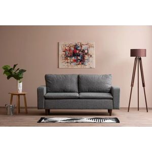 Canapea 2 locuri, Futon, 859FTN2713, Metal, Gri deschis imagine