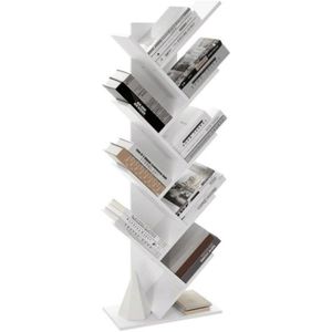 Corp biblioteca Tree, Vasagle, 50 x 25 x 141.5 cm, PAL, alb imagine