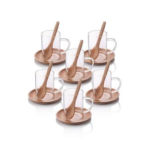 Set pentru ceai, Rowe, 196RWE6110, Sticla borosilicata, Rezistenta la caldura si flacara, Alb imagine