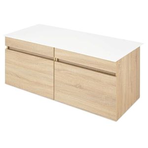 Top pentru masca de lavoar Bath, 120x45x0.6 cm, rasina/marmura, alb imagine