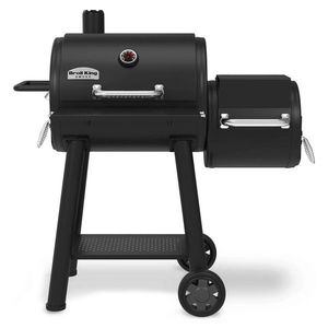 Gratar cu carbuni si afumatoare SMOKE OFFSET 500 Broil King, 127.5x66.3x134 cm, inox/fonta, negru imagine