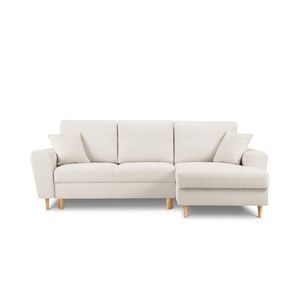 Coltar extensibil dreapta 4 locuri, Moghan, Micadoni Home, NL, 241x145x88 cm, poliester Boucle, bej imagine