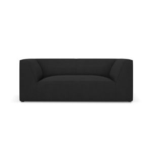 Canapea 2 locuri, Ruby, Micadoni Home, BL, 174x93x69 cm, poliester, negru imagine