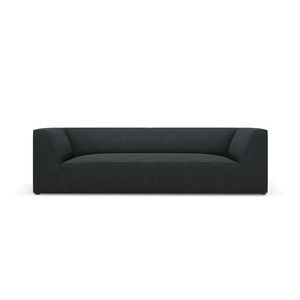 Canapea 3 locuri, Ruby, Micadoni Home, BL, 232x93x69 cm, velur, negru imagine