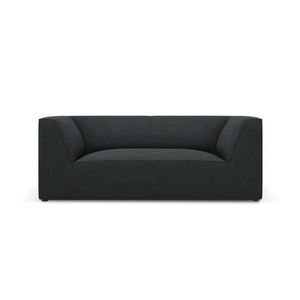 Canapea 2 locuri, Ruby, Micadoni Home, BL, 174x93x69 cm, velur, negru imagine