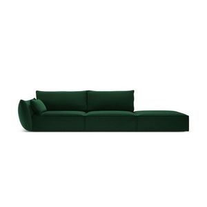 Canapea 4 locuri cotiera dreapta, Kaelle, Micadoni Home, BL, 264x110x85 cm, catifea, verde bottle imagine