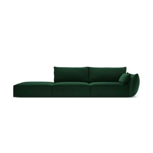 Canapea 4 locuri cotiera stanga, Kaelle, Micadoni Home, BL, 264x110x85 cm, catifea, verde bottle imagine