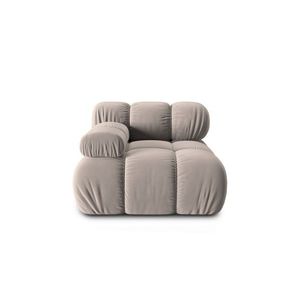 Modul canapea stanga 1 loc, Bellis, Micadoni Home, BL, 94x94x63 cm, catifea, bej imagine