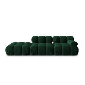 Canapea modulara 4 locuri, Bellis, Micadoni Home, BL, 282x94x63 cm, catifea, verde bottle imagine