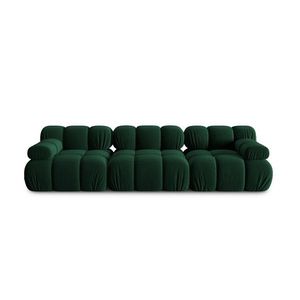 Canapea modulara 3 locuri, Bellis, Micadoni Home, BL, 282x94x63 cm, catifea, verde bottle imagine