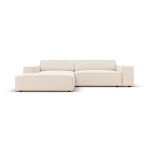 Coltar modular stanga 3 locuri, Jodie, Micadoni Home, BL, 224x166x70 cm, catifea, bej deschis imagine