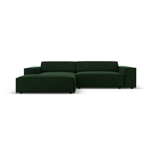 Coltar modular stanga 3 locuri, Jodie, Micadoni Home, BL, 224x166x70 cm, catifea, verde bottle imagine