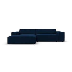 Coltar modular stanga 3 locuri, Jodie, Micadoni Home, BL, 224x166x70 cm, catifea, albastru regal imagine