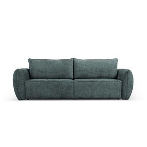 Canapea extensibila 3 locuri, Kaelle, Micadoni Home, BL, 244x97x91 cm, poliester chenille, albastru petrol imagine