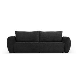 Canapea extensibila 3 locuri, Kaelle, Micadoni Home, BL, 244x97x91 cm, poliester chenille, negru imagine