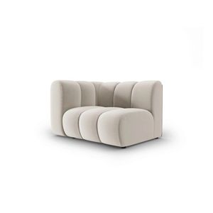 Modul canapea stanga 1 loc, Lupine, Micadoni Home, BL, 114x87x70 cm, catifea, bej imagine