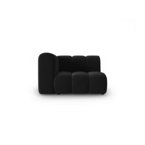 Modul canapea stanga 1 loc, Lupine, Micadoni Home, BL, 114x87x70 cm, catifea, negru imagine