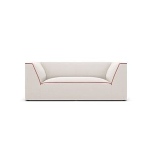 Canapea 2 locuri, Ruby, Micadoni Home, BL, 174x93x69 cm, tesatura chenille, bej/rosu imagine