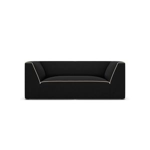 Canapea 2 locuri, Ruby, Micadoni Home, BL, 174x93x69 cm, tesatura chenille, negru/bej imagine