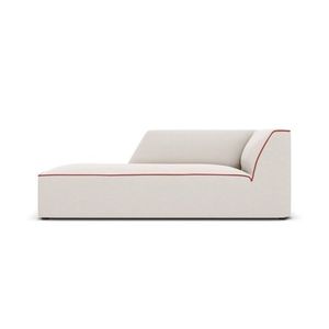 Sezlong living stanga 1 loc, Ruby, Micadoni Home, BL, 180x93x69 cm, tesatura chenille, bej/rosu imagine