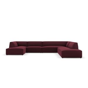 Coltar panoramic dreapta 7 locuri, Ruby, Micadoni Home, BL, 366x273x69 cm, piele ecologica, bordo imagine