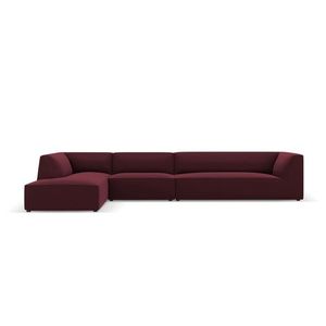 Coltar stanga 5 locuri, Ruby, Micadoni Home, BL, 366x180x69 cm, piele ecologica, bordo imagine