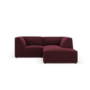 Coltar dreapta 3 locuri, Ruby, Micadoni Home, BL, 186x180x69 cm, piele ecologica, bordo imagine