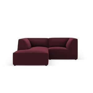 Coltar stanga 3 locuri, Ruby, Micadoni Home, BL, 186x180x69 cm, piele ecologica, bordo imagine