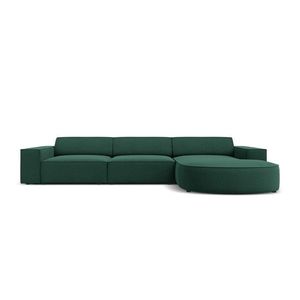 Coltar dreapta 4 locuri, Jodie, Micadoni Home, BL, forma rotunjita, 284x166x70 cm, poliester, verde imagine