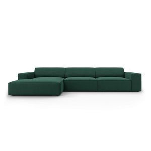 Coltar stanga 4 locuri, Jodie, Micadoni Home, BL, 284x166x70 cm, poliester, verde imagine