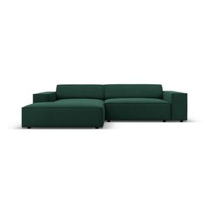 Coltar modular stanga 3 locuri, Jodie, Micadoni Home, BL, 224x166x70 cm, poliester, verde imagine