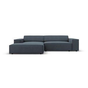 Coltar modular stanga 3 locuri, Jodie, Micadoni Home, BL, 224x166x70 cm, poliester, albastru imagine