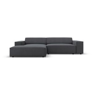 Coltar modular stanga 3 locuri, Jodie, Micadoni Home, BL, 224x166x70 cm, poliester, gri inchis imagine