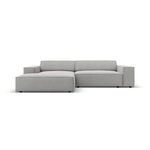 Coltar modular stanga 3 locuri, Jodie, Micadoni Home, BL, 224x166x70 cm, poliester, gri deschis imagine