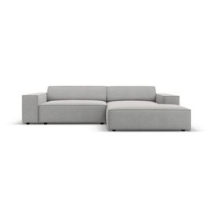 Coltar modular dreapta 3 locuri, Jodie, Micadoni Home, BL, 224x166x70 cm, poliester, gri deschis imagine