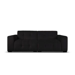 Canapea 4 locuri, Kendal, Micadoni Home, BL, 255x103x79 cm, catifea, negru imagine