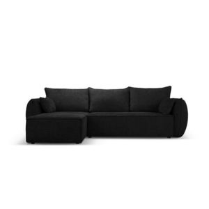 Coltar extensibil stanga 4 locuri, Kaelle, Micadoni Home, BL, 252x165x87 cm, poliester chenille, negru imagine