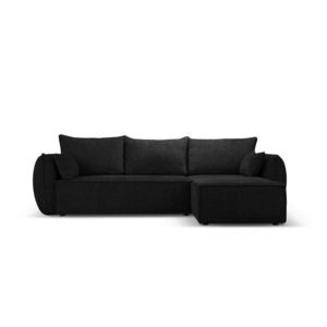 Coltar extensibil dreapta 4 locuri, Kaelle, Micadoni Home, BL, 252x165x87 cm, poliester chenille, negru imagine