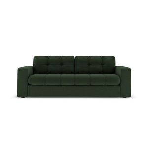 Canapea 2 locuri, Justin, Micadoni Home, BL, 162x90x72 cm, poliester, verde inchis imagine