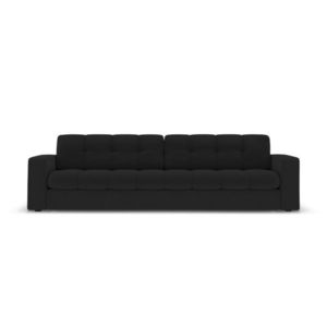 Canapea 4 locuri, Justin, Micadoni Home, BL, 227x90x72 cm, poliester, negru imagine