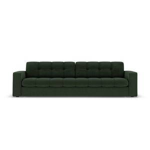 Canapea 4 locuri, Justin, Micadoni Home, BL, 227x90x72 cm, poliester, verde inchis imagine