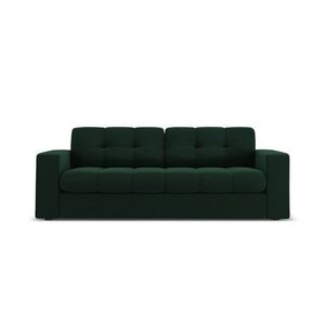 Canapea 2 locuri, Justin, Micadoni Home, BL, 162x90x72 cm, catifea, verde bottle imagine