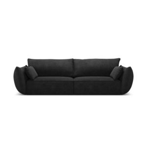 Canapea 3 locuri, Kaelle, Micadoni Home, BL, 208x100x85 cm, poliester chenille, negru imagine