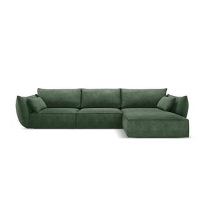 Coltar dreapta 4 locuri, Kaelle, Micadoni Home, BL, 308x171x85 cm, poliester chenille, verde bottle imagine