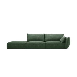 Canapea 4 locuri cotiera stanga, Kaelle, Micadoni Home, BL, 264x110x85 cm, poliester chenille, verde bottle imagine