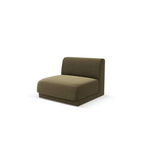 Modul canapea 1 loc fara cotiere, Miley, Micadoni Home, BL, 85x75x74 cm, catifea, verde imagine