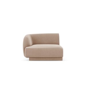 Modul canapea stanga 1 loc, Miley, Micadoni Home, BL, 92x85x74 cm, catifea, cappuccino imagine